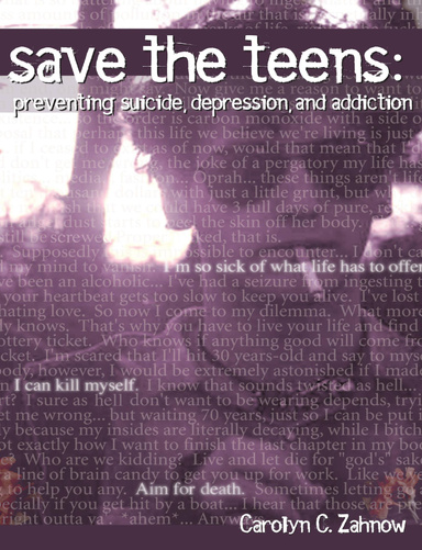 save the teens: preventing suicide, depression and addiction