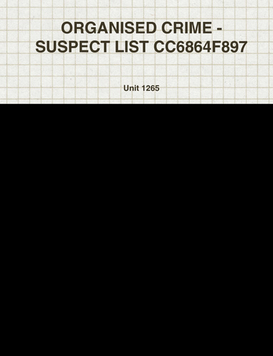 ORGANISED CRIME - SUSPECT LIST CC6864F897