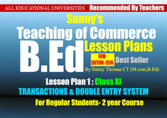 Teaching of Commerce:Lesson Plan