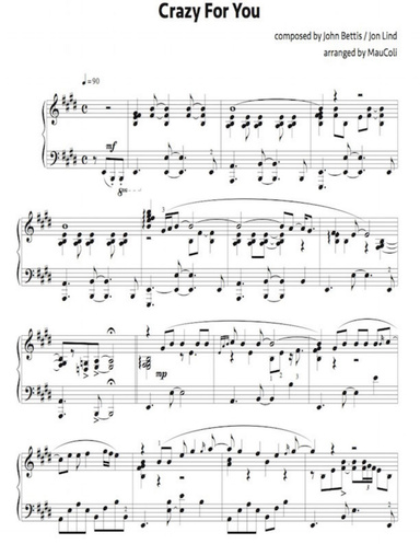 Crazy For You (piano music sheet)