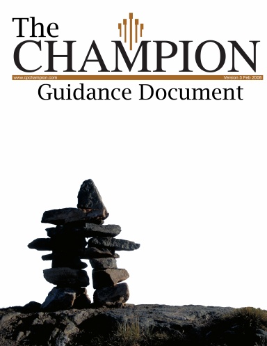 Champion Guidance Document