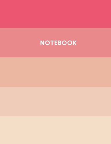 Pastel pink stripes notebook