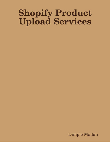 Shopify Product Upload Services