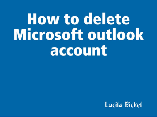 How to delete Microsoft outlook account