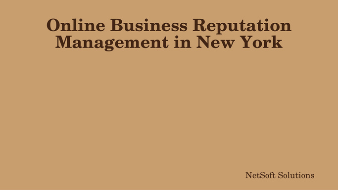 Online Business Reputation Management in New York