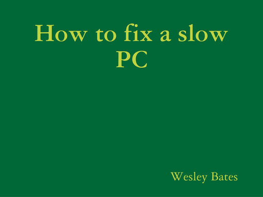 How to fix a slow PC