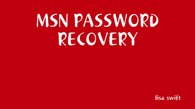 MSN PASSWORD RECOVERY