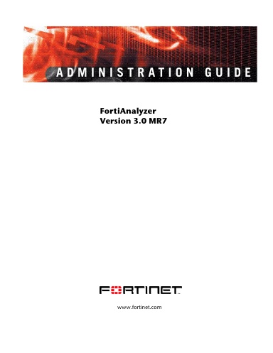 FortiAnalyzer Administration Guide