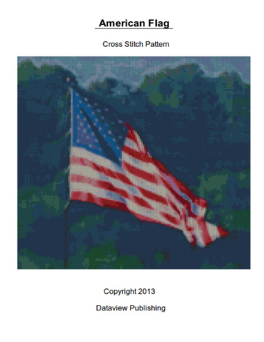 American Flag Cross Stitch Pattern