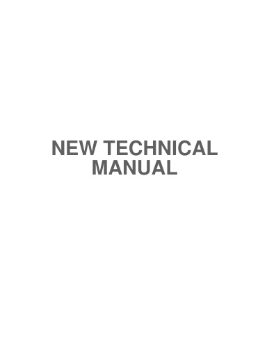 NEW TECHNICAL MANUAL