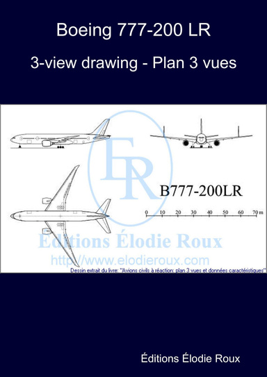 3-view drawing - Plan 3 vues - Boeing 777-200 LR