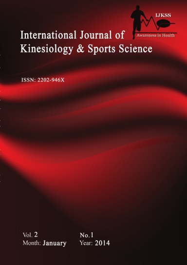International Journal of Kinesiology and Sports Science (Vol.2, No.1:2014)