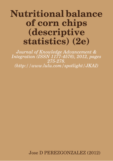 Nutritional balance of corn chips descriptives 2e