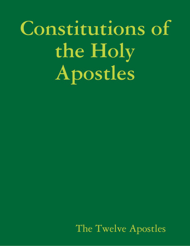 Constitutions of the Holy Apostles