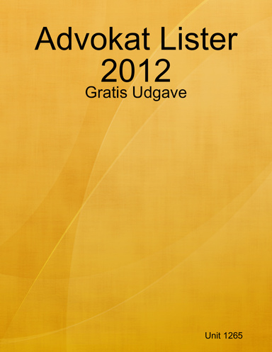 Advokat Lister 2012 - Gratis Udgave
