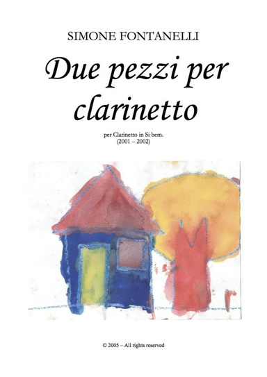 DUE PEZZI PER CLARINETTO - Score
