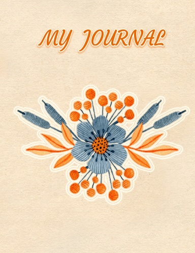 My Journal Orange Fleur