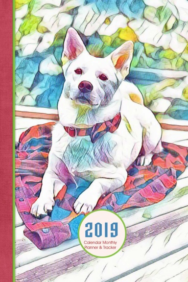 2019 Calendar Monthly Planner III Opals - 6 x 9" Full Color Dog Illustrations - Save Korean Dogs