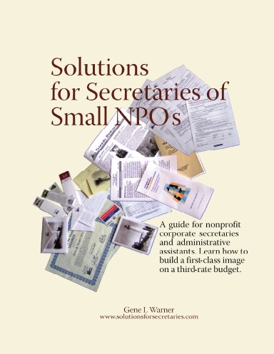 Solutions for Secretaries of Small NPO's