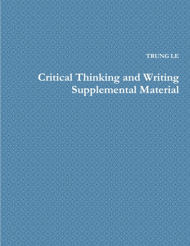 Critical Thinking and Writing