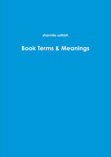 Book Terms & Meanings
