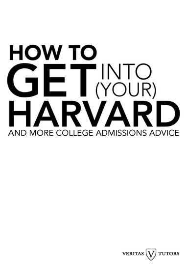 How to Get Into (Your) Harvard