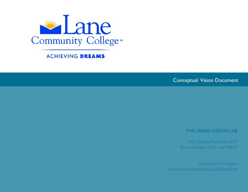 Lane Community College Conceptual Vision Document