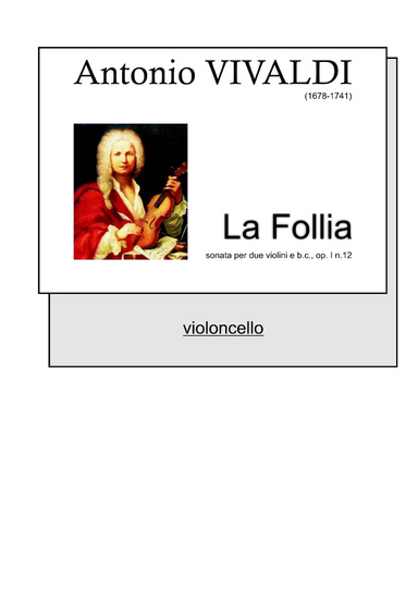 La Follia, Vivaldi - parte del violoncello