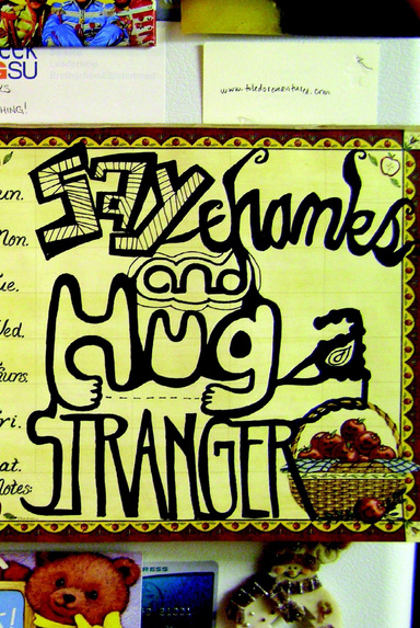 Say thank you and hug a stranger