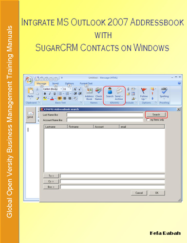 Integrate MS Outlook 2007 Addressbook with SugarCRM Contacts on Windows