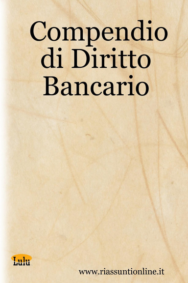 Compendio di Diritto Bancario
