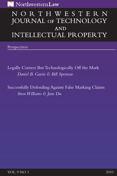 Northwestern Journal of Technology & Intellectual Property v9.1