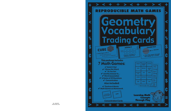 GEOMETRY - MATH VOCABULARY TRADING CARDS
