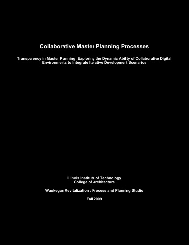 Collaborative Master Planning Processes