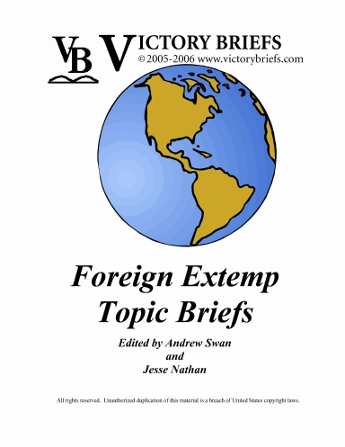 2005 Foreign Extemp Briefs Print Edition