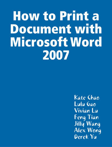 How to Print a Document with Microsoft Word 2007