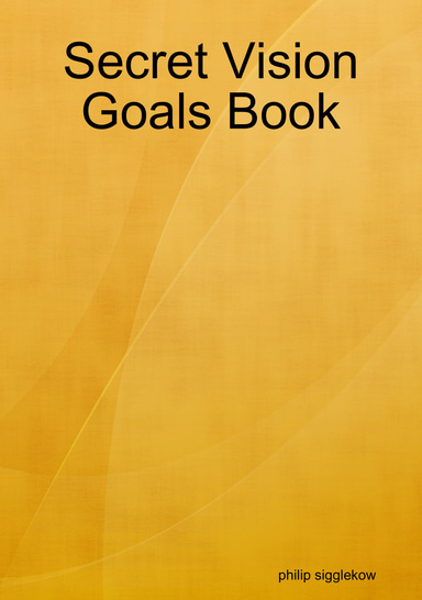 Secret Vision Goals Book