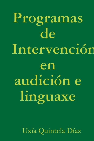 Programas de Intervención en audición e linguaxe