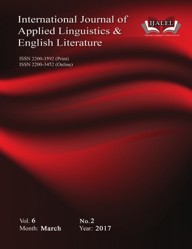 International Journal of Applied Linguistics and English Literature [Vol 6, No 2 (2017)]