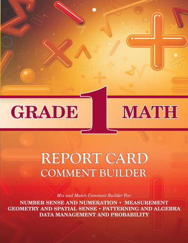 Grade 1 Math Report Card Comment Builder