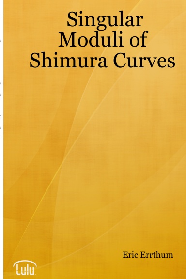 Singular Moduli of Shimura Curves