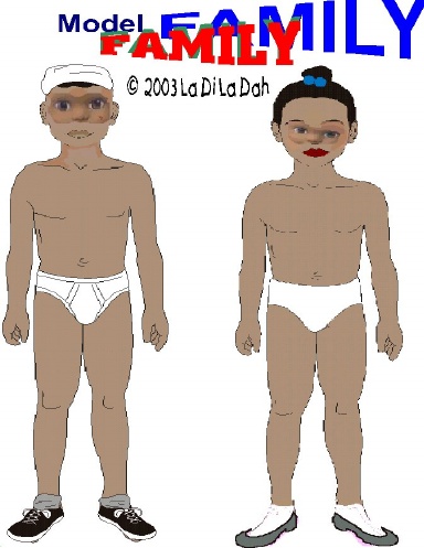 MODEL FAMILY PAPER DOLLS