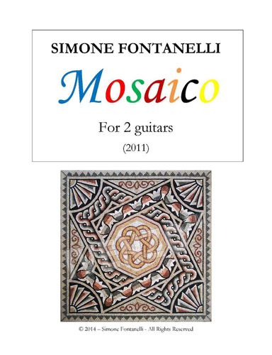 MOSAICO - for 2 guitars (Music score)