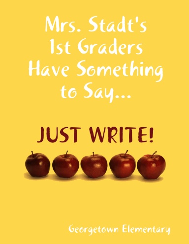 Mrs. Stadt's 1st Graders Have Something to Say...Just Write!