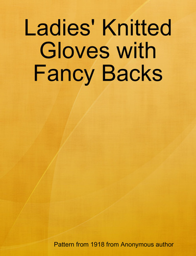 Ladies' Knitted Gloves with Fancy Backs