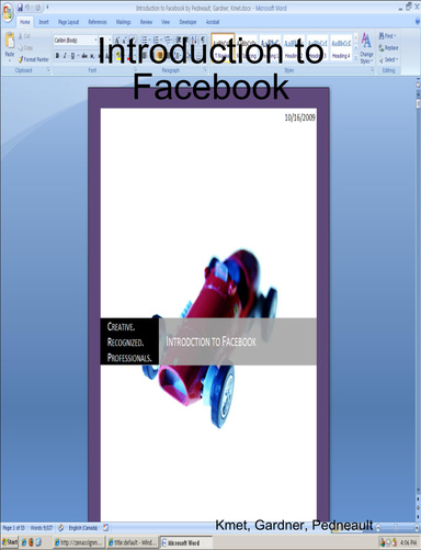 Introduction to Facebook
