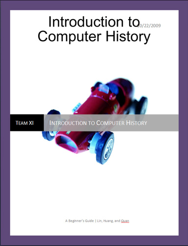 Introduction to Computer History