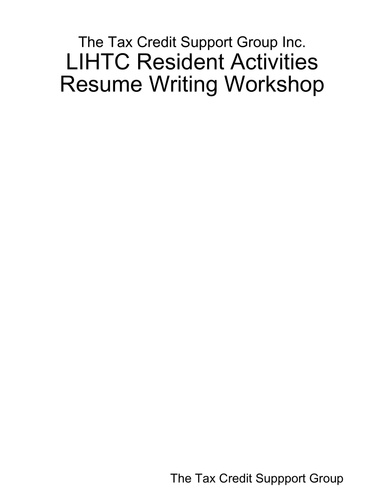 Resume Writing Ebook