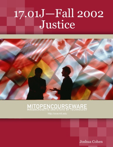 17.01J—Fall 2002: Justice