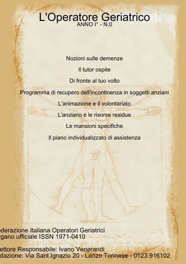L'Operatore Geriatrico - ANNO I° - N.0